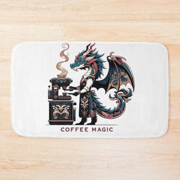 Item preview, Coffee Magic Dragon Barista Design for Fantasy and Coffee Lovers designed and sold by CyfroweMysli.