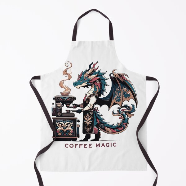 Item preview, Coffee Magic Dragon Barista Design for Fantasy and Coffee Lovers designed and sold by CyfroweMysli.