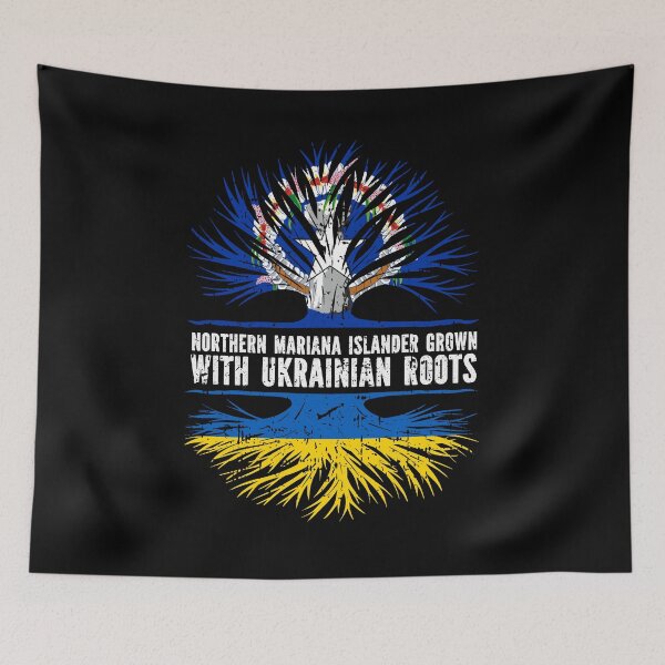 Item preview, Northern Mariana Islander Grown with Ukrainian Roots Flag designed and sold by CosmoKitsch.