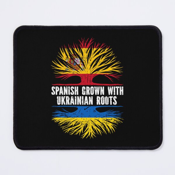 Item preview, Spanish Grown with Ukrainian Roots Spain Flag designed and sold by CosmoKitsch.