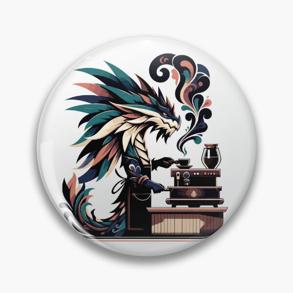 Item preview, Elegant Dragon Barista Coffee Art for Coffee Lovers and Aesthetic Decor designed and sold by CyfroweMysli.