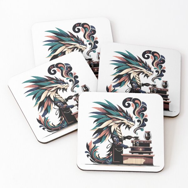 Item preview, Elegant Dragon Barista Coffee Art for Coffee Lovers and Aesthetic Decor designed and sold by CyfroweMysli.