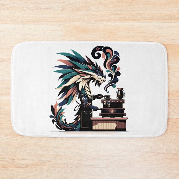 Item preview, Elegant Dragon Barista Coffee Art for Coffee Lovers and Aesthetic Decor designed and sold by CyfroweMysli.