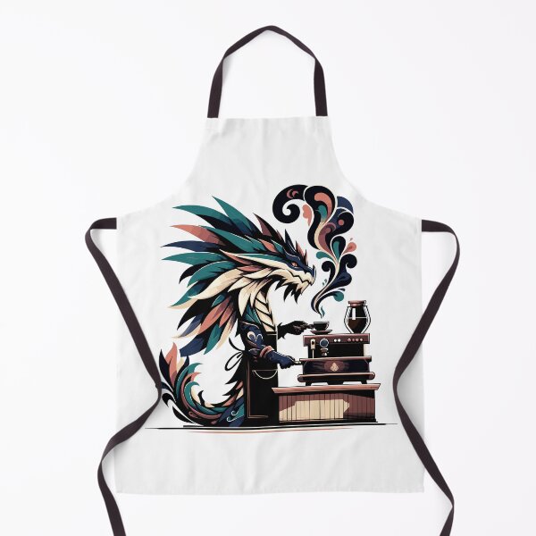 Item preview, Elegant Dragon Barista Coffee Art for Coffee Lovers and Aesthetic Decor designed and sold by CyfroweMysli.
