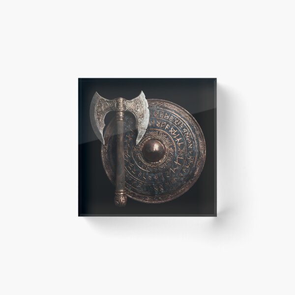 Item preview, Fantasy Dwarven Axe and Shield - RPG Fighter Cleric designed and sold by Mission Ready.