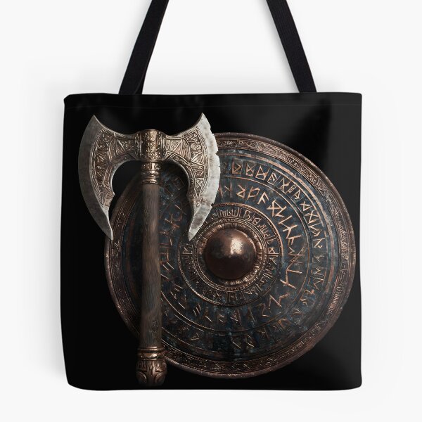 Item preview, Fantasy Dwarven Axe and Shield - RPG Fighter Cleric designed and sold by Mission Ready.
