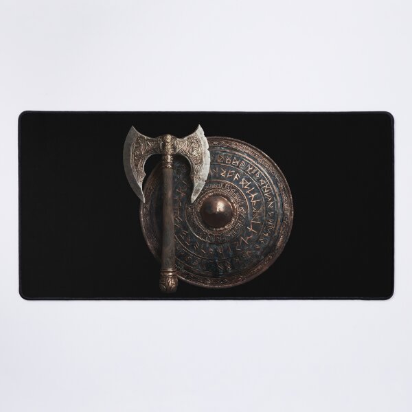 Item preview, Fantasy Dwarven Axe and Shield - RPG Fighter Cleric designed and sold by Mission Ready.