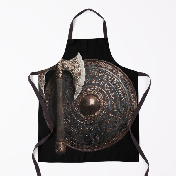 Item preview, Fantasy Dwarven Axe and Shield - RPG Fighter Cleric designed and sold by Mission Ready.