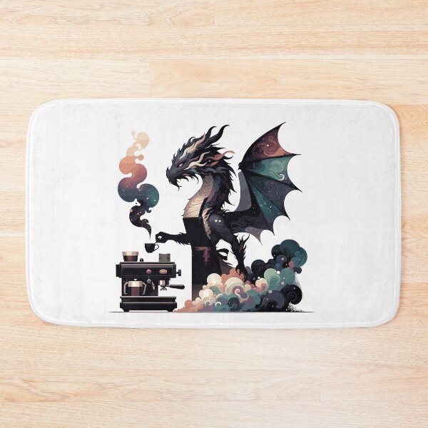 Item preview, Whimsical Dragon Barista Magic Coffee Design for Fantasy Lovers designed and sold by CyfroweMysli.