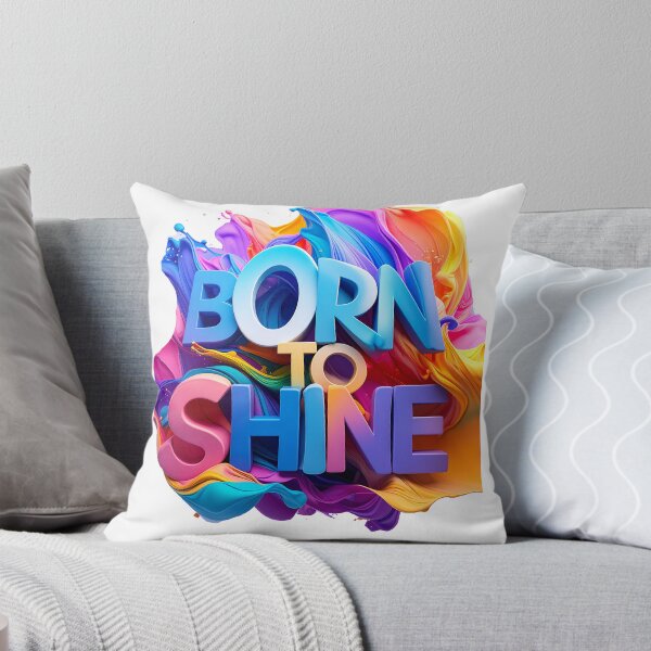 Item preview, Born To Shine 3D Colorful Disco Glitter Typography designed and sold by icemanphotos.