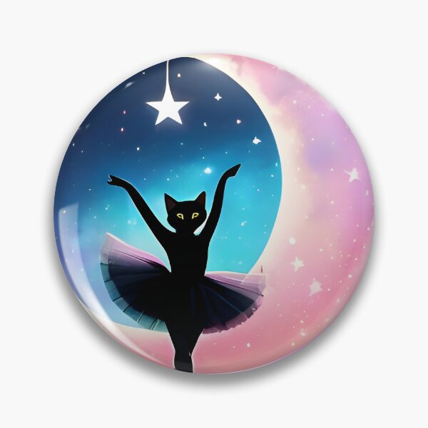 Item preview, Celestial Ballet Cat Dancing On Dreamy Moonlight Sky designed and sold by VISO-art.