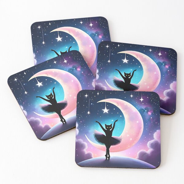 Item preview, Celestial Ballet Cat Dancing On Dreamy Moonlight Sky designed and sold by VISO-art.