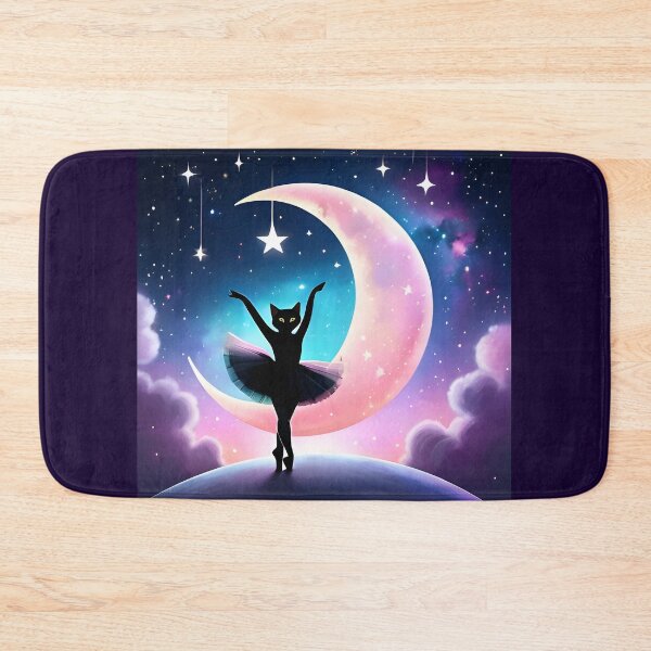 Item preview, Celestial Ballet Cat Dancing On Dreamy Moonlight Sky designed and sold by VISO-art.