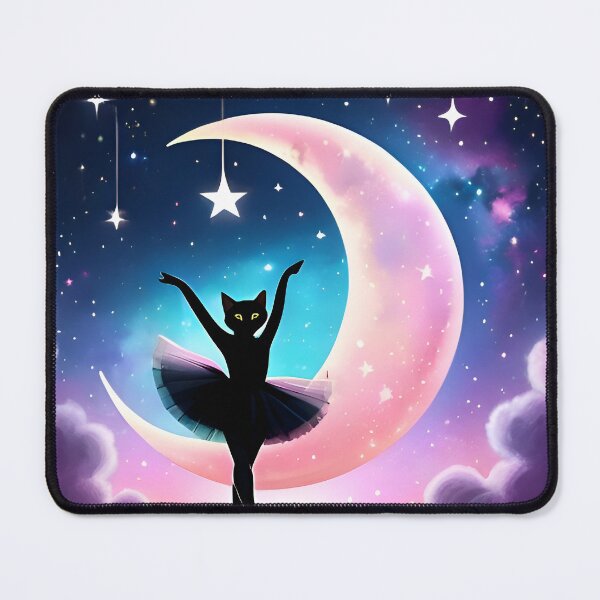 Item preview, Celestial Ballet Cat Dancing On Dreamy Moonlight Sky designed and sold by VISO-art.