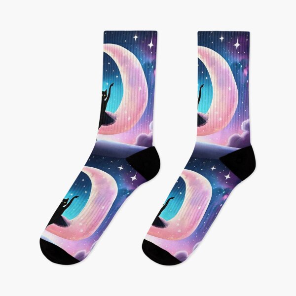 Item preview, Celestial Ballet Cat Dancing On Dreamy Moonlight Sky designed and sold by VISO-art.