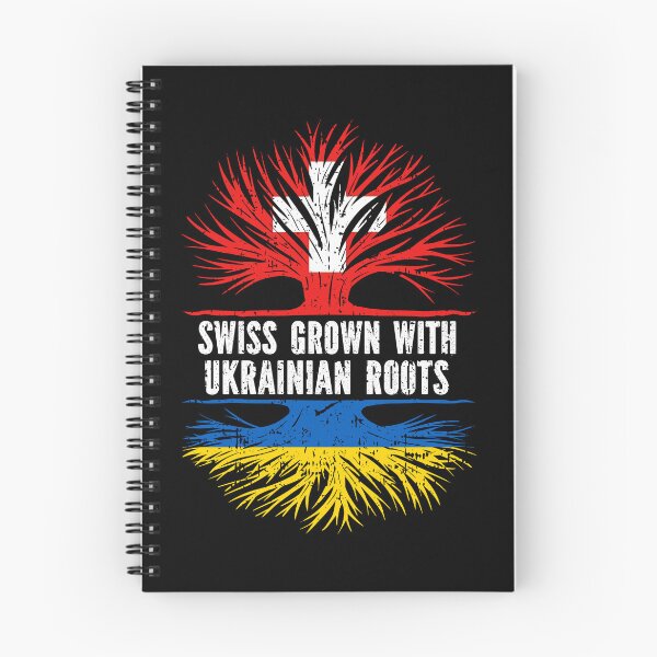 Item preview, Swiss Grown with Ukrainian Roots Flag designed and sold by CosmoKitsch.