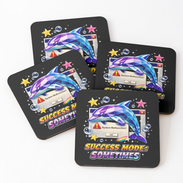 Item preview, Success Mode Sometimes Vaporwave Dolphin Retro Tech designed and sold by SplashTastic.
