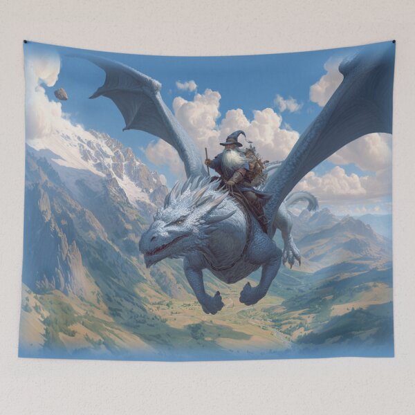 Item preview, Wizard Riding a Dragon v.2 - Fantasy Series designed and sold by Mission Ready.