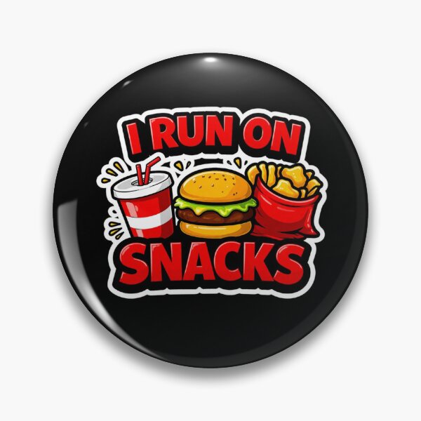 Item preview, I Run On Snacks Funny Food Lover Energy Design designed and sold by Timeless Junction.