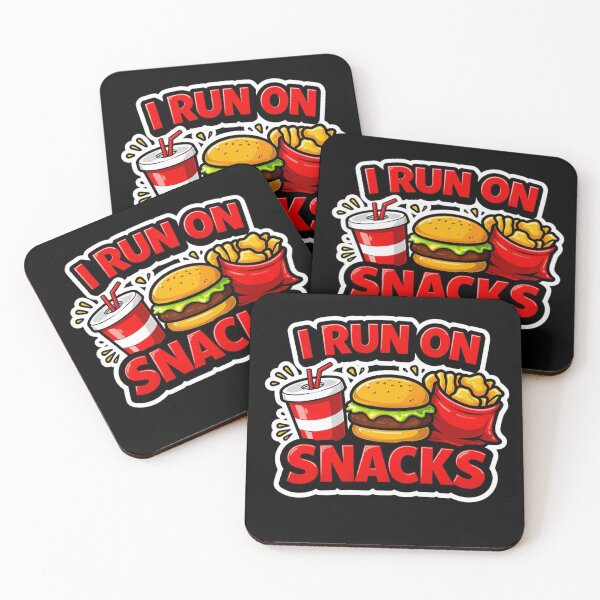 Item preview, I Run On Snacks Funny Food Lover Energy Design designed and sold by Timeless Junction.