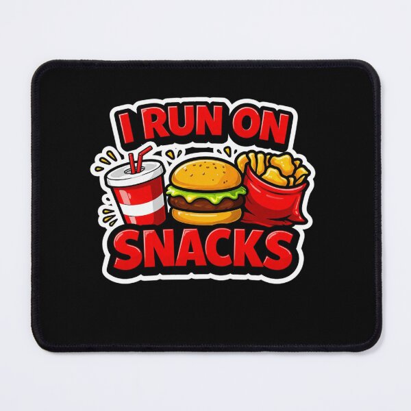 Item preview, I Run On Snacks Funny Food Lover Energy Design designed and sold by Timeless Junction.