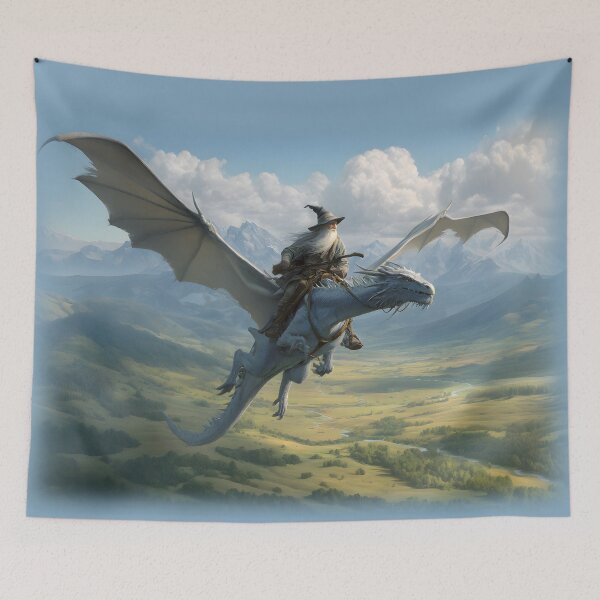 Item preview, Wizard Riding a Dragon v.1 - Fantasy Series designed and sold by Mission Ready.