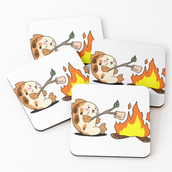 Item preview, Cute Campfire Fish Roasting Marshmallow designed and sold by ElaweguH.