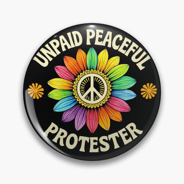 Item preview, Unpaid Peaceful Protester Flower Power Rainbow Design designed and sold by will freed18.