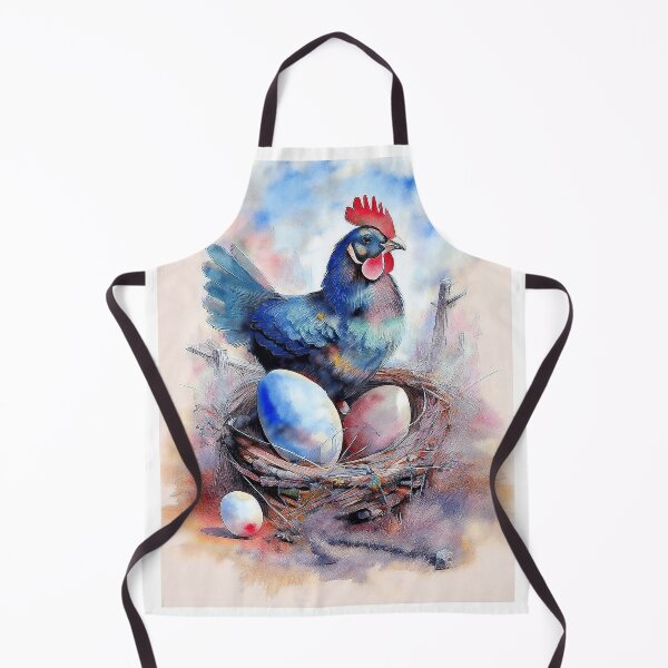 Item preview, Colorful Watercolor Rooster Nest Easter Egg Illustration designed and sold by VISO-art.