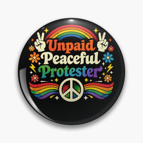 Item preview, Unpaid Peaceful Protester Flower Power Rainbow Vintage designed and sold by will freed18.