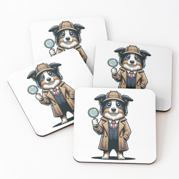 Item preview, Border Collie Detective Funny Gift for Mystery Lovers and Dog Owners designed and sold by CyfroweMysli.