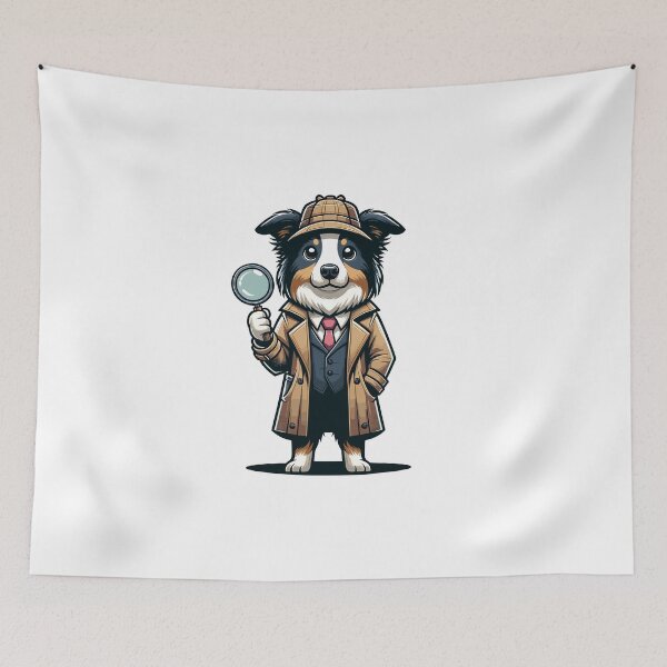 Item preview, Border Collie Detective Funny Gift for Mystery Lovers and Dog Owners designed and sold by CyfroweMysli.