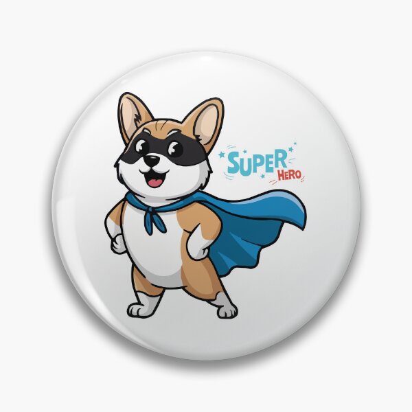 Item preview, Corgi Superhero Mask – Cute Dog Hero Illustration designed and sold by mcraft studio.