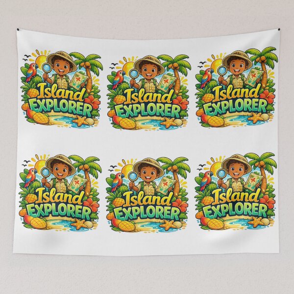 Aperçu de l'œuvre Explorateur d'îles Tropical Design créée et vendue par IslandDrip.