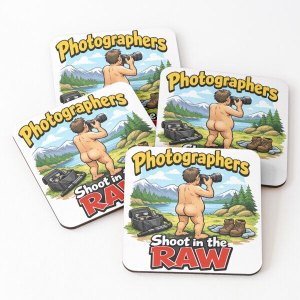 Item preview, Photographers Shoot in RAW Funny Camera Humor T-Shirt designed and sold by photoart1854.