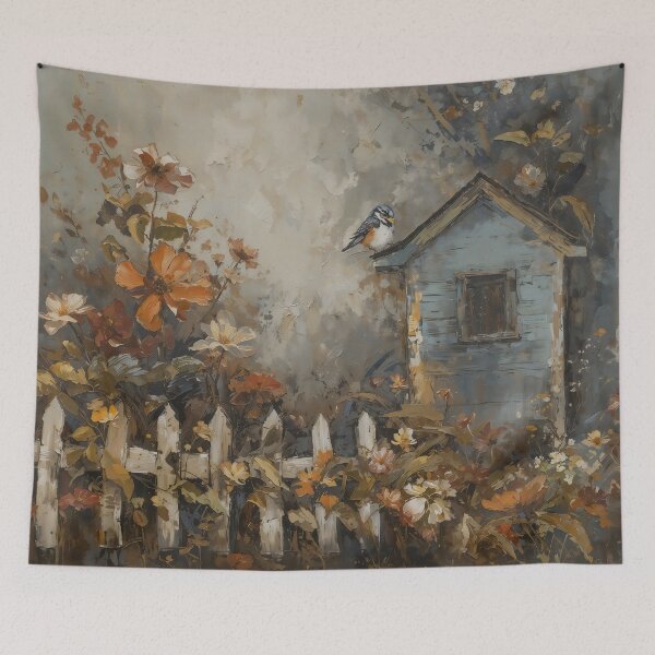 Item preview, Vintage Birdhouse in Blooming Summer Garden Painting designed and sold by Sergey Sedunov.