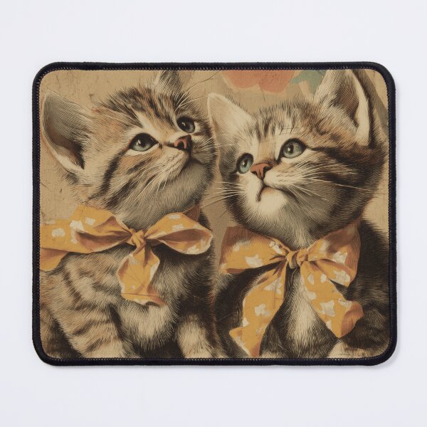 Item preview, Vintage Kittens with Bows – Cute Retro Cats Aesthetic designed and sold by artwork2024.