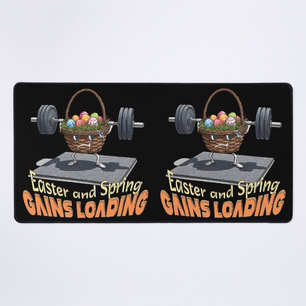 Item preview, Easter and Spring Gains Loading – Funny Gym Basket designed and sold by TestudoDesign.