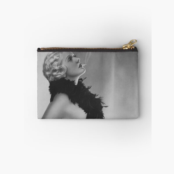 Item preview, 1920's Berlin flapper burlesque cabaret girl smoking vintage black and white photographic art print designed and sold by Astrid Arkhangelsky.