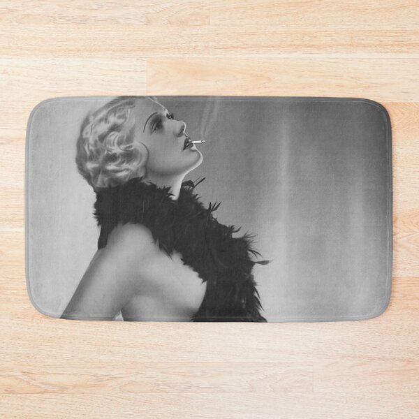 Item preview, 1920's Berlin flapper burlesque cabaret girl smoking vintage black and white photographic art print designed and sold by Astrid Arkhangelsky.