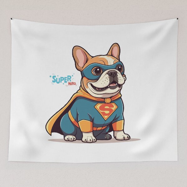 Item preview, French Bulldog Superhero – Cute Funny Dog Hero Design designed and sold by mcraft studio.
