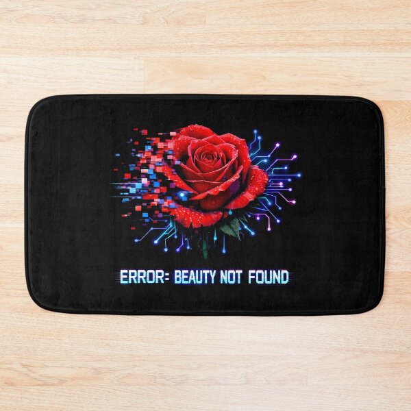 Item preview, Error Beauty Not Found Glitch Rose Cyberpunk designed and sold by SplashTastic.