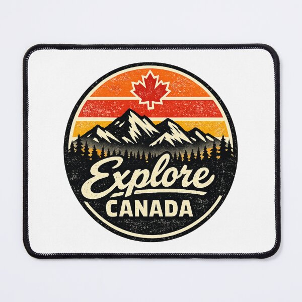 Item preview, Explore Canada Retro Mountain Badge – Vintage Canadian Outdoor Adventure Design designed and sold by Globalcitytees.