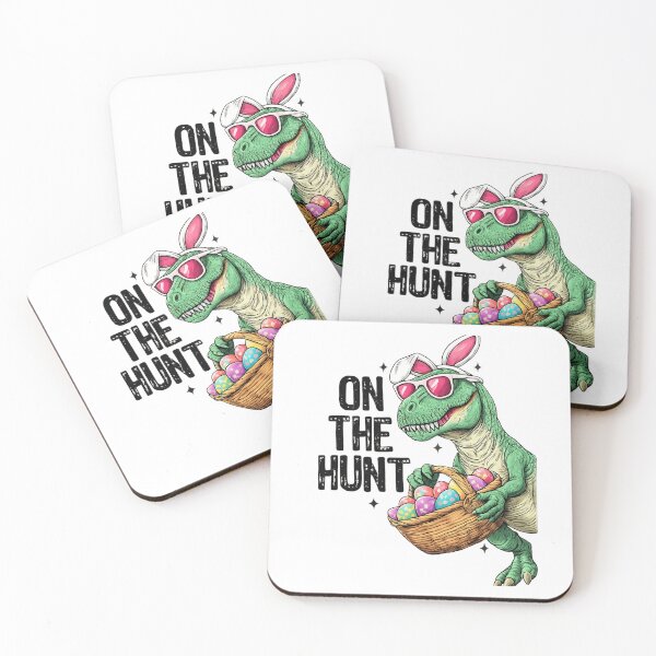 Item preview, On The Hunt T-rex Happy Easter designed and sold by Thread&Fable.