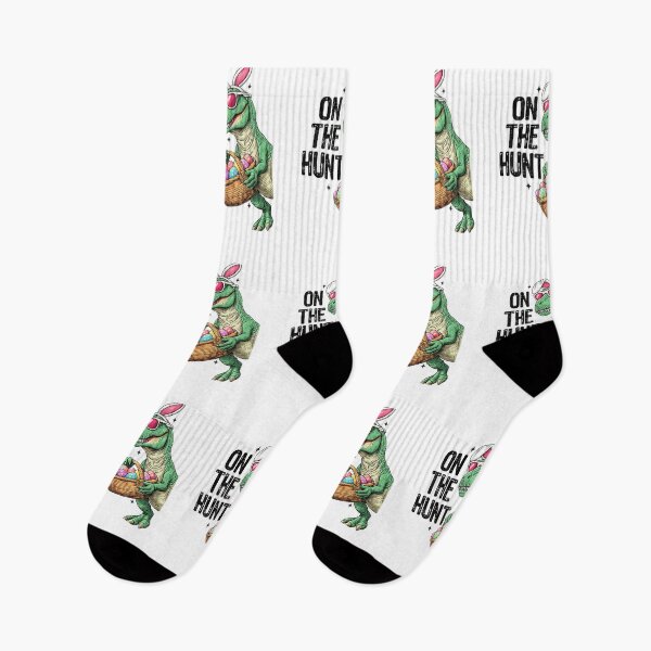 Item preview, On The Hunt T-rex Happy Easter designed and sold by Thread&Fable.