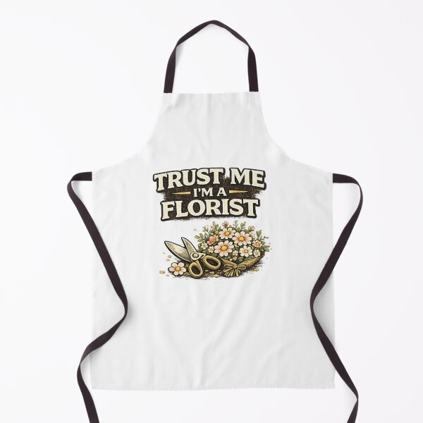 Item preview, Trust Me I'm a Florist - Funny Florist T-Shirt with Flowers and Floral Scissors designed and sold by Wild Pixel Studio.