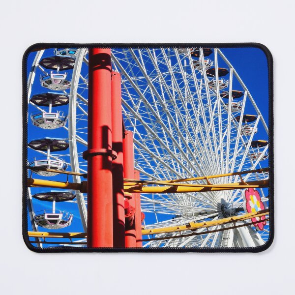 Item preview, Ferris wheel and roller coaster in the amusement park designed and sold by frankuffmann.