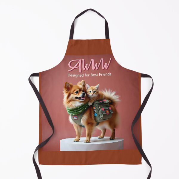 Item preview, Awww — Designed for Best Friends | Cat on Dog Piggyback with School Bag designed and sold by Creative-RE.