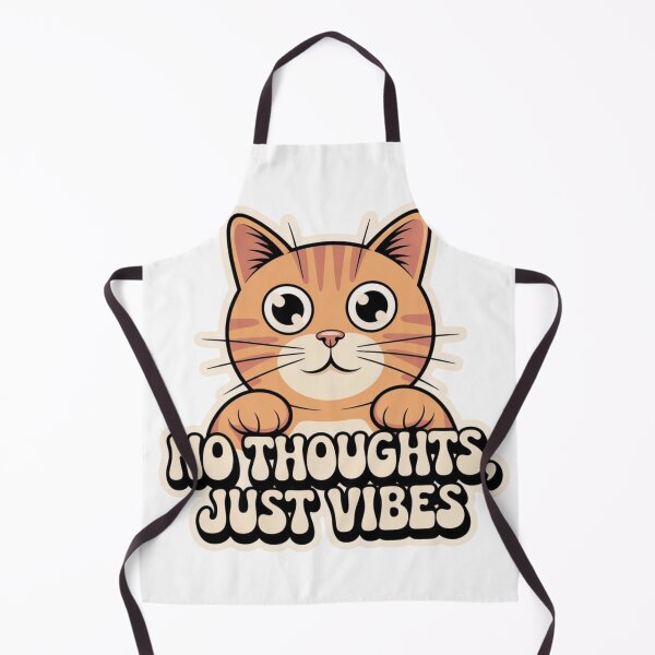 Item preview, No Thoughts Just Vibes Orange Cat Sticker | Funny Cat Lover Gift designed and sold by RICHYON.