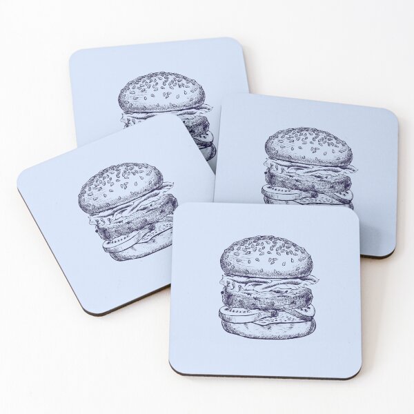 Item preview, Just a Burger -- minimalist foodie designed and sold by The Sporty Nerd.